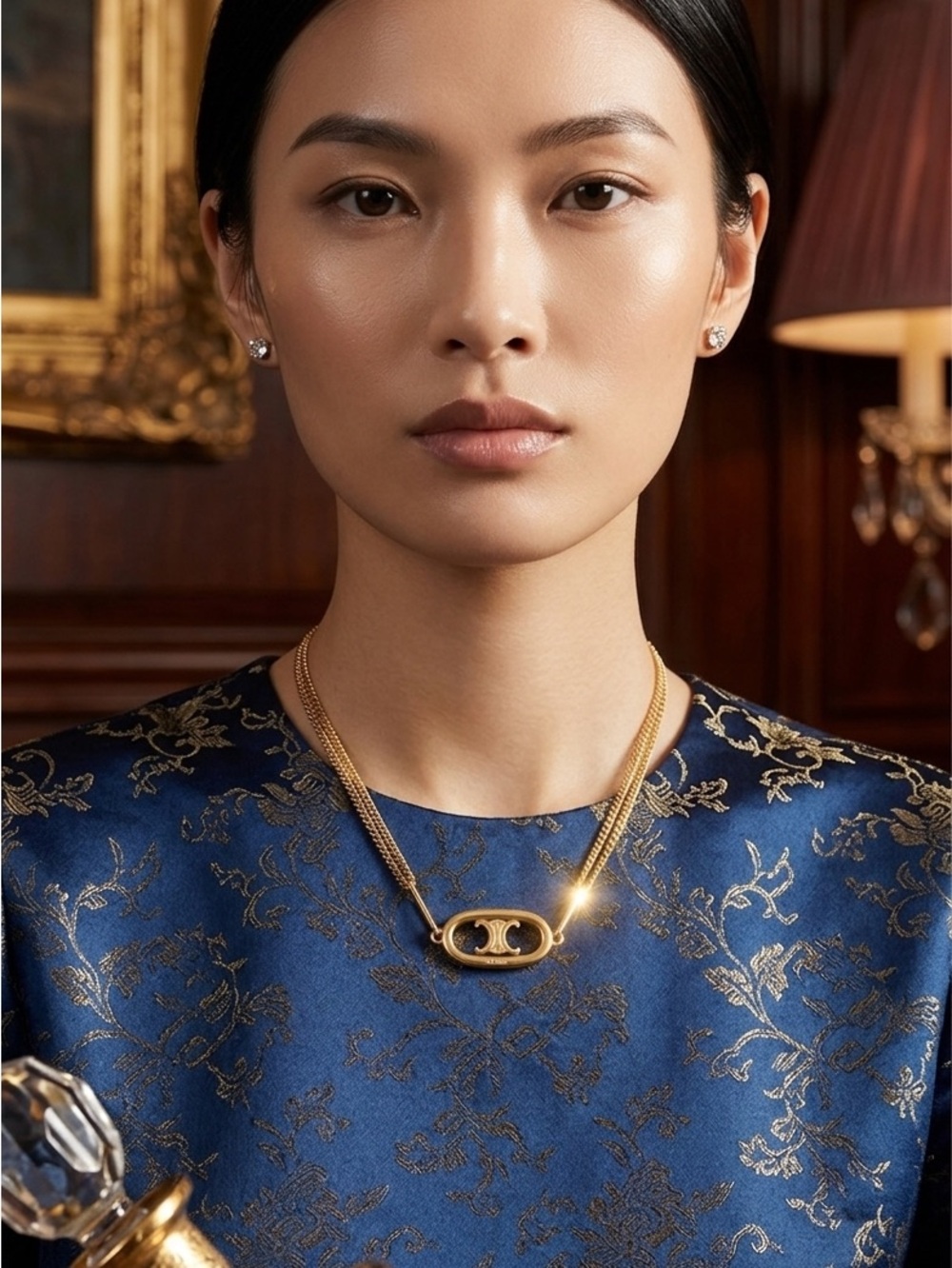 🆕 CELINE Gold Pendant Necklace - Picture 2 of 8